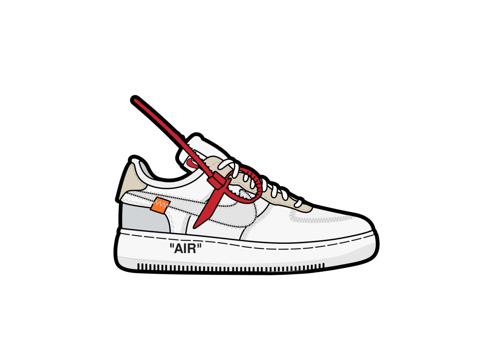 A Classic Look– Off White Shoes Wallpaper