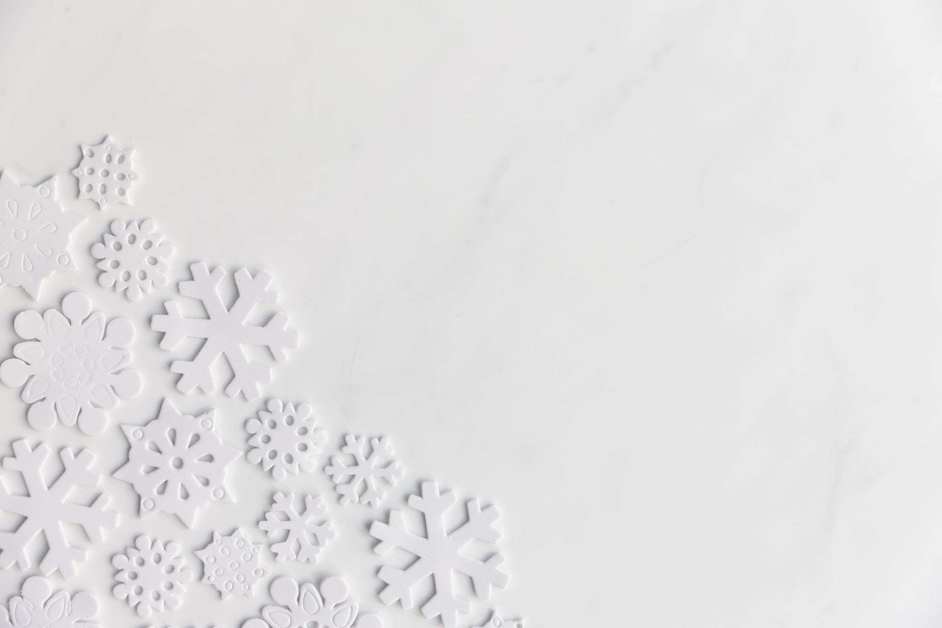 Offwhite Schneeflocken Hintergrund Wallpaper