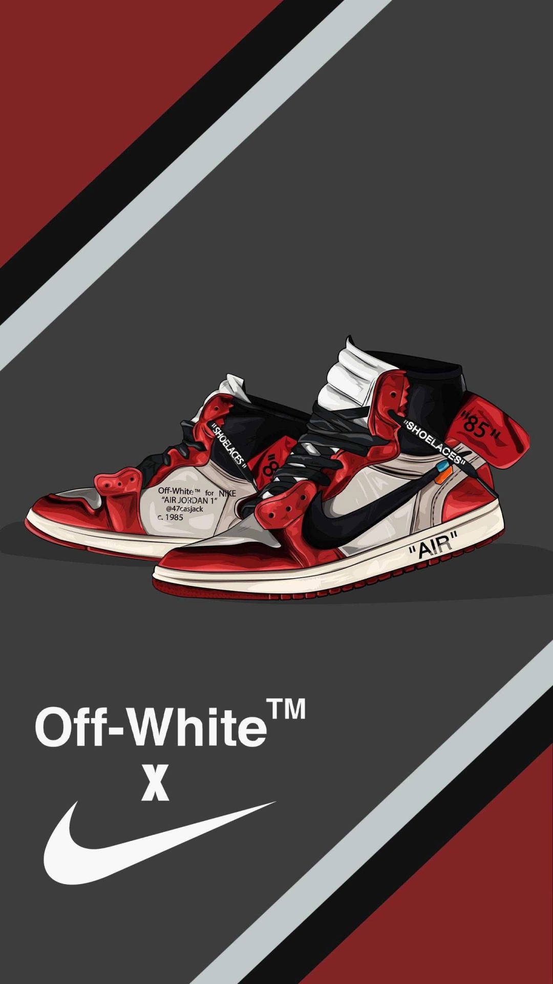 Off-White X Nike Shoes Wallpaper