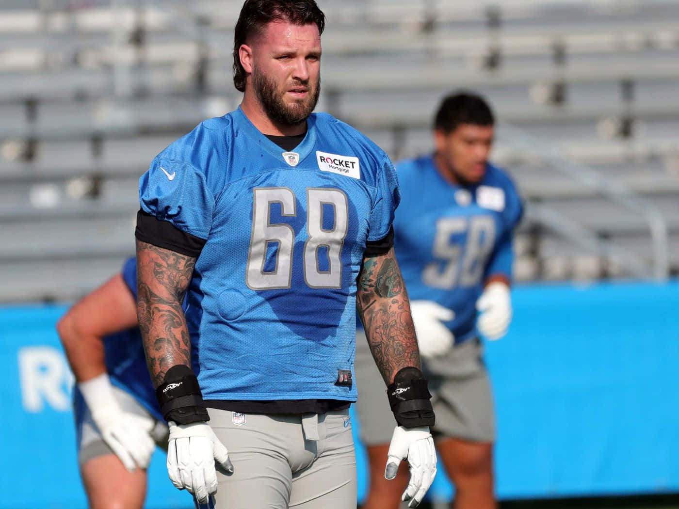 Offensivetackle Numero 68 Taylor Decker Sfondo