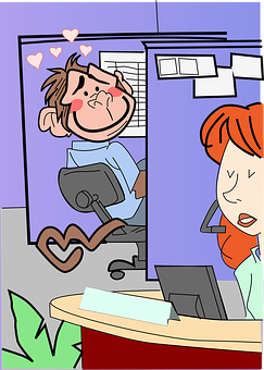 Office Crush Cartoon PNG