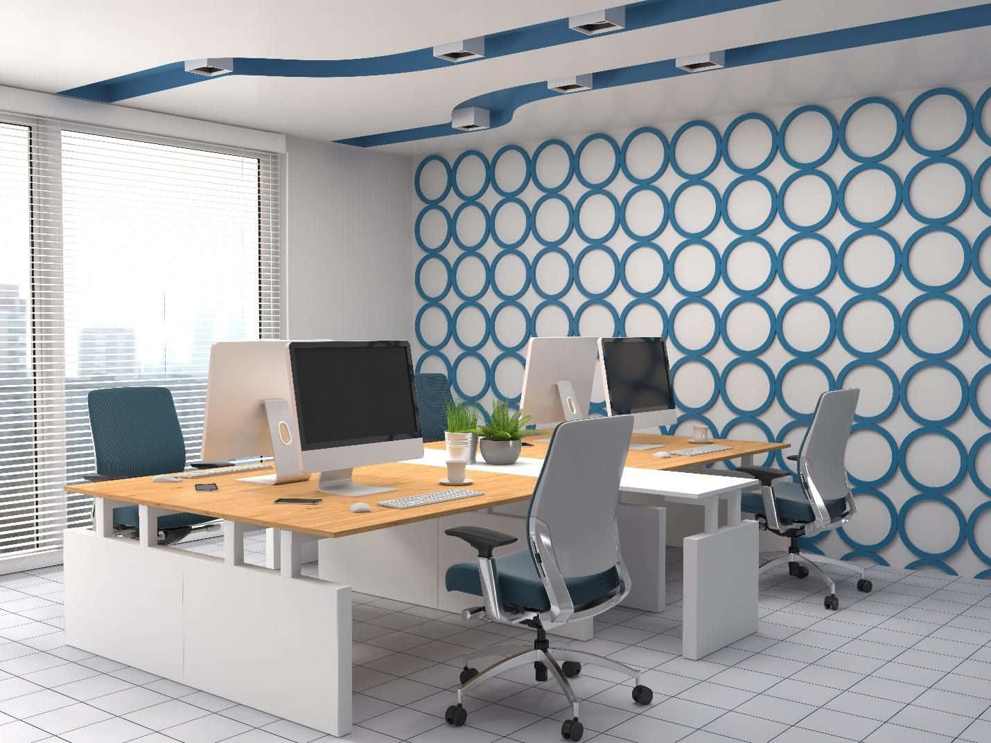 Bring new life to your office with inspiring wall decor." Wallpaper