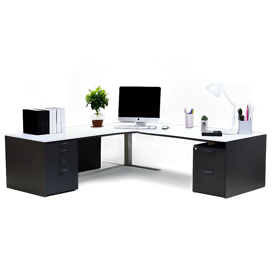 Office Desk Setup Png Hrt68 PNG