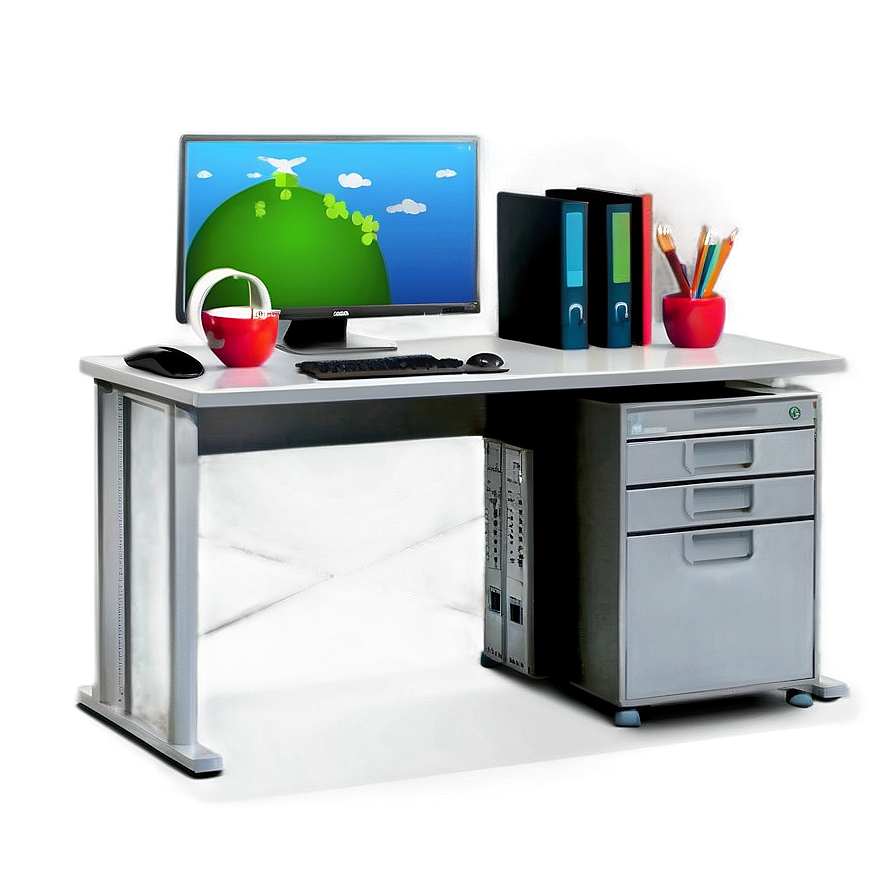 Office Desk Setup Png Tni63 PNG