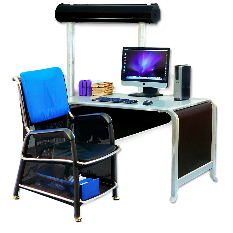 Office Desk With Storage Png Hfg PNG