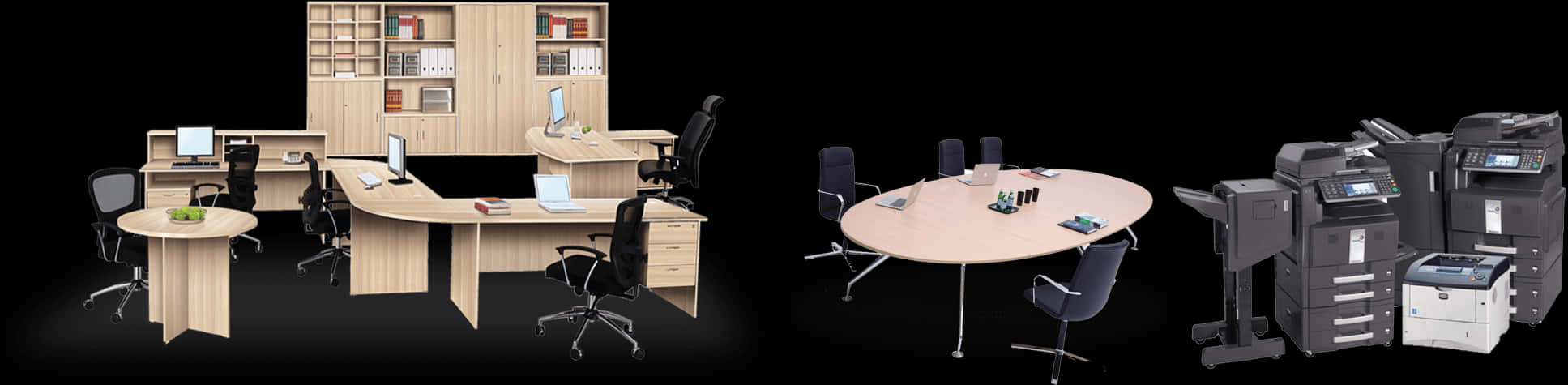 Office Furnitureand Equipment Collection PNG