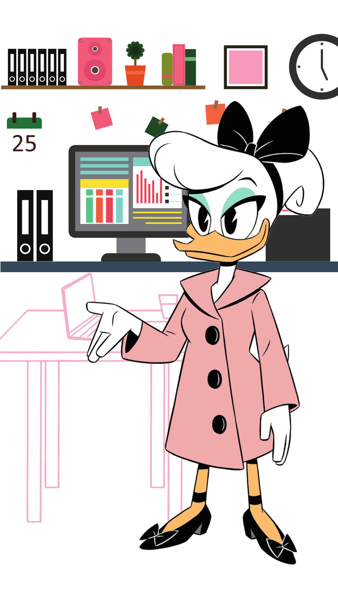 Chicade Oficina Daisy Duck Fondo de pantalla