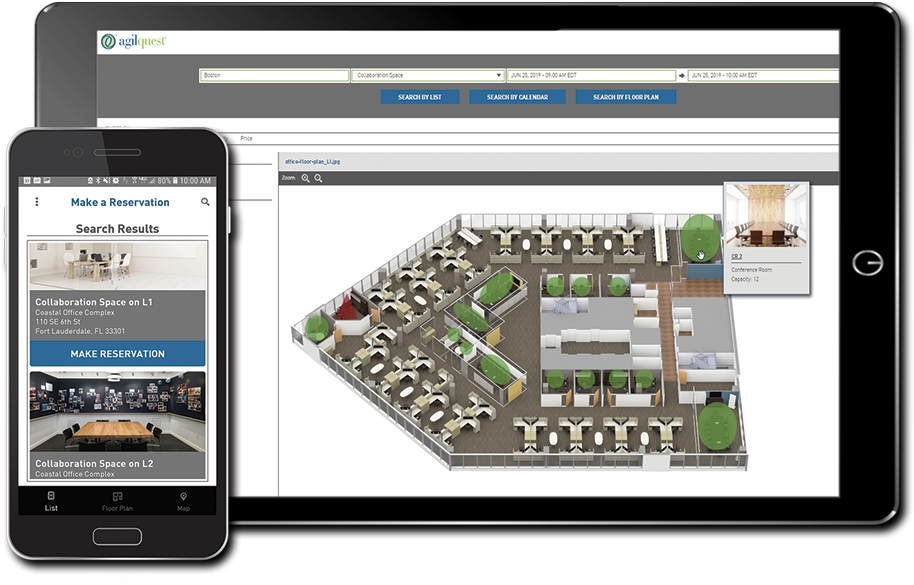 Office Reservation System Display PNG