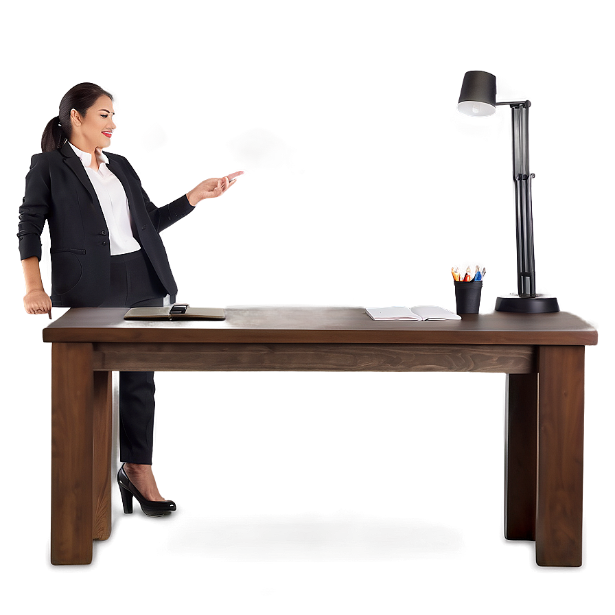 Office Table Setup Png Gop PNG