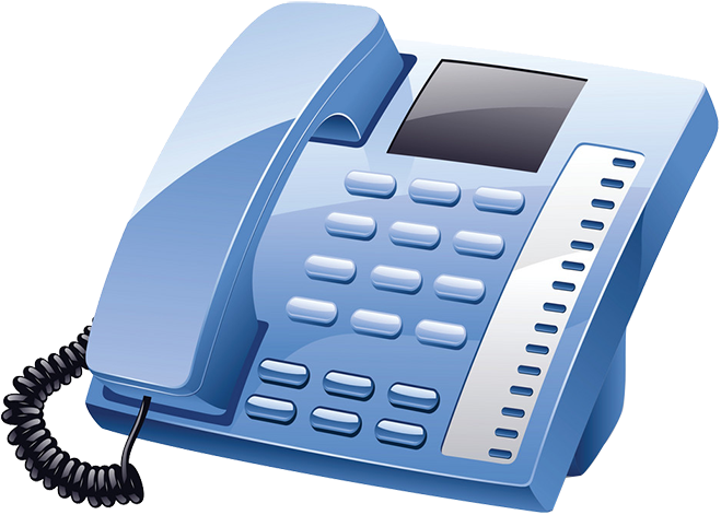 Office Telephone Vector Illustration PNG