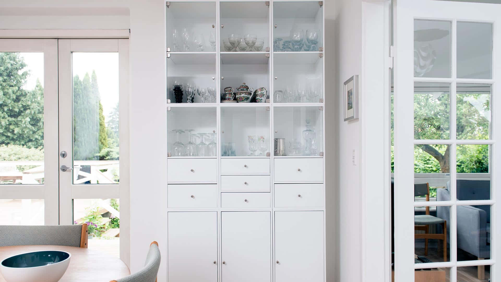 A White Kitchen With A White Cabinet