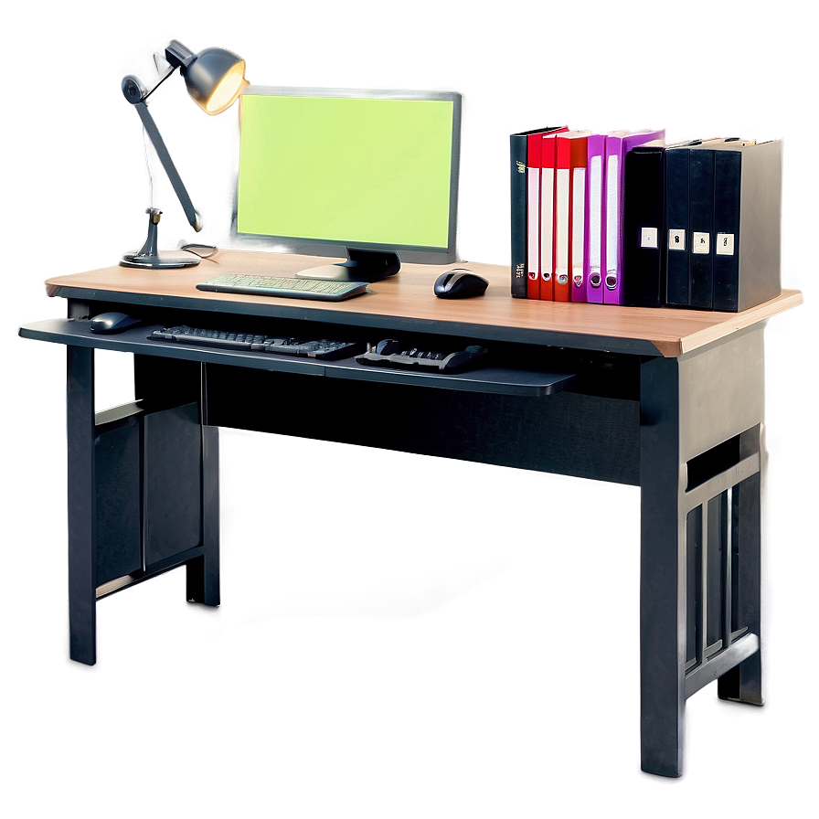 Office Workstation Desk Png 06262024 PNG