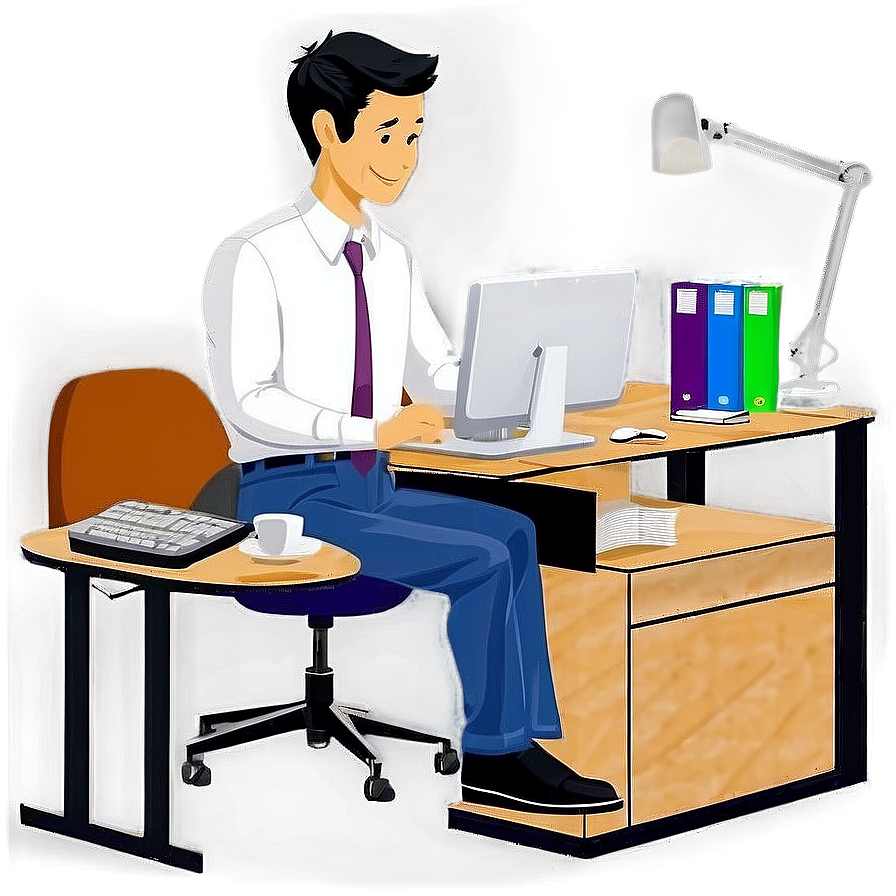 Office Workstation Desk Png Jjh PNG