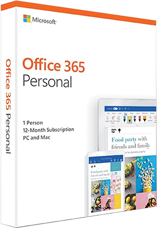 Office365 Personal Subscription Box PNG