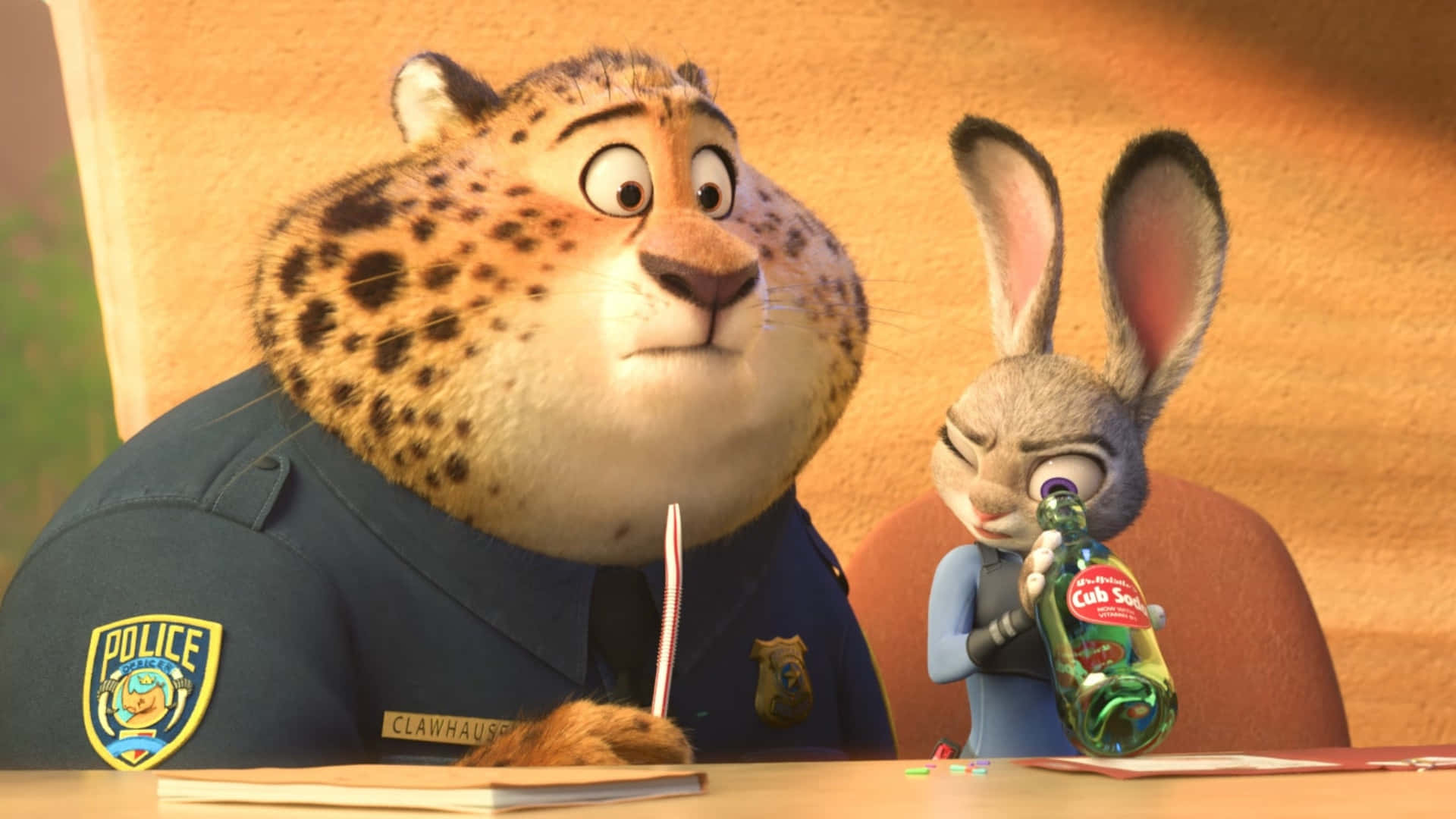 Clawhauser Y Judy Hopps Fondo de pantalla