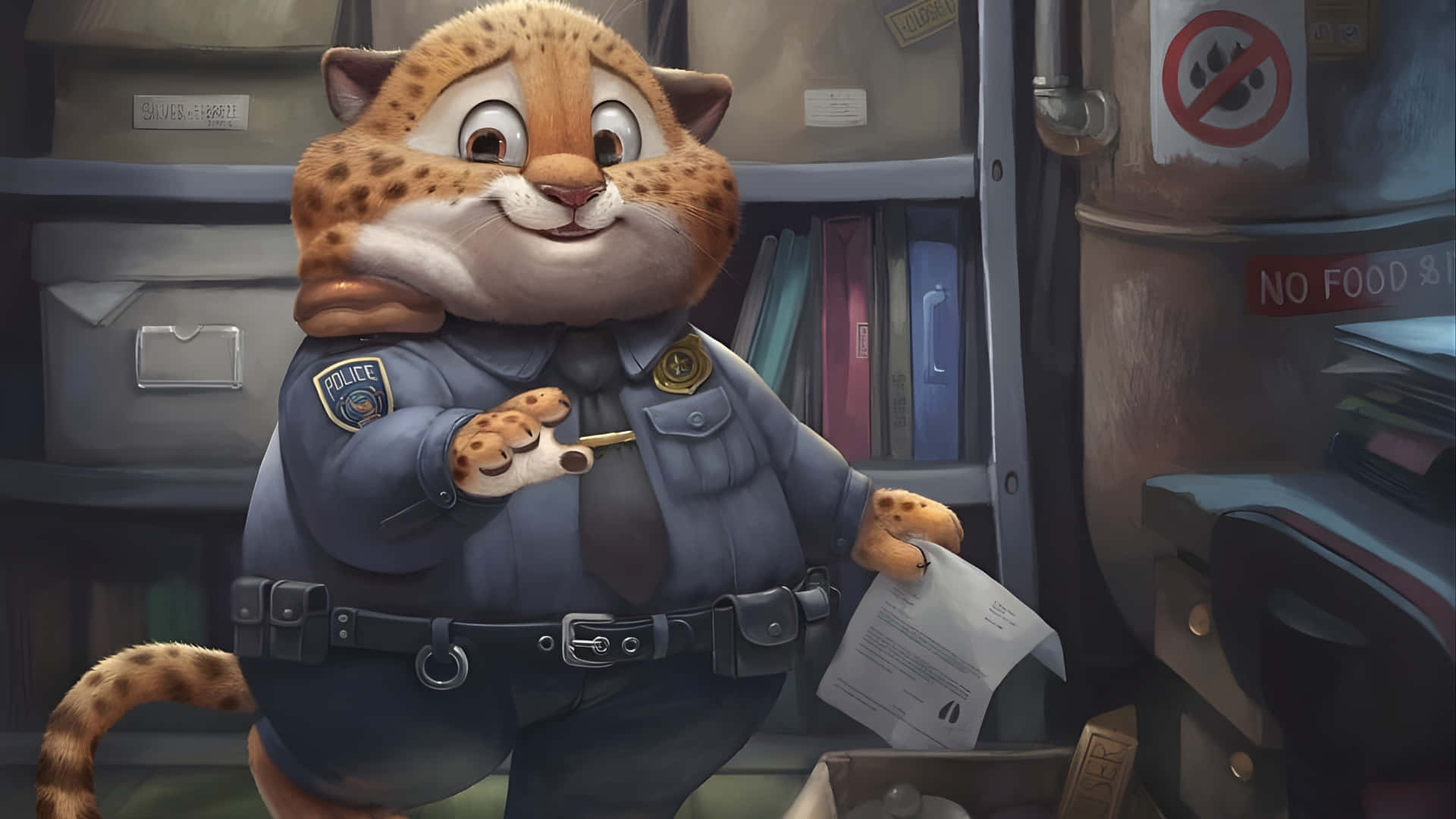 Officer Clawhauser At Work Wallpaper