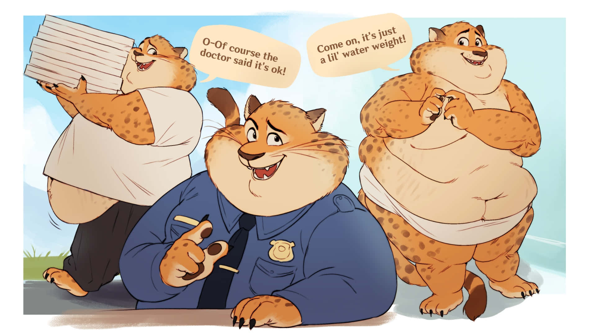 Officer Clawhauser Character Art Wallpaper