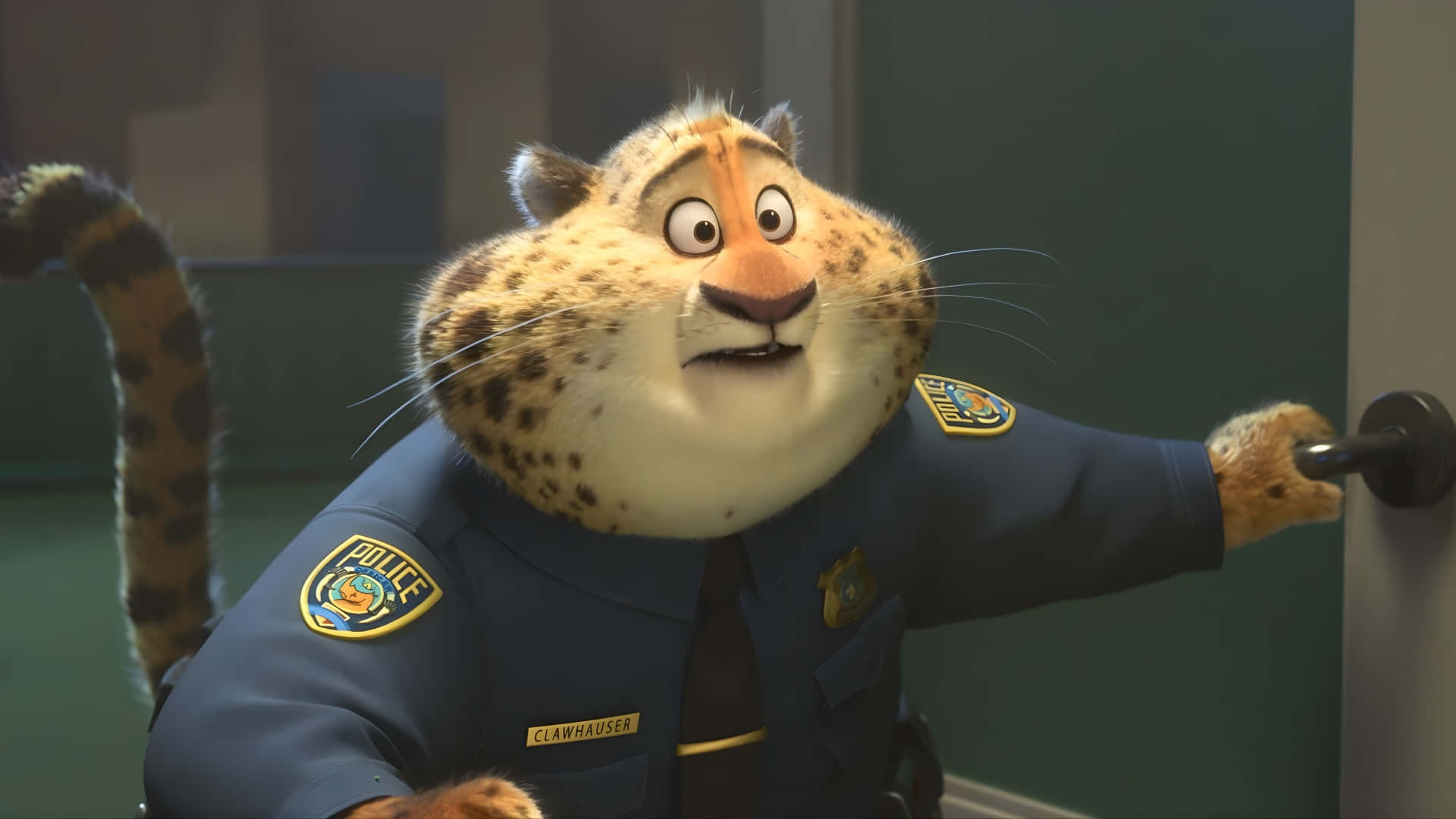 Officer Clawhauser In Zootopia Wallpaper