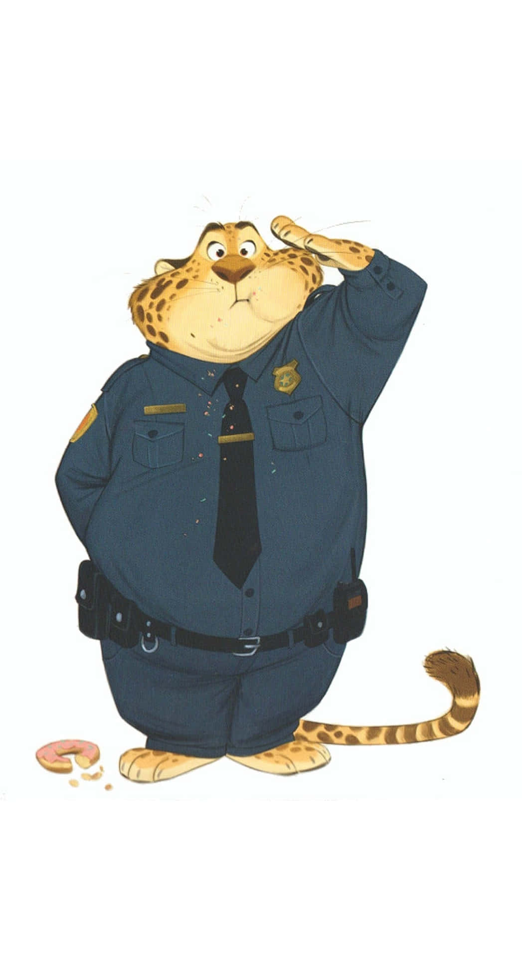Officer Clawhauser Saluting Wallpaper