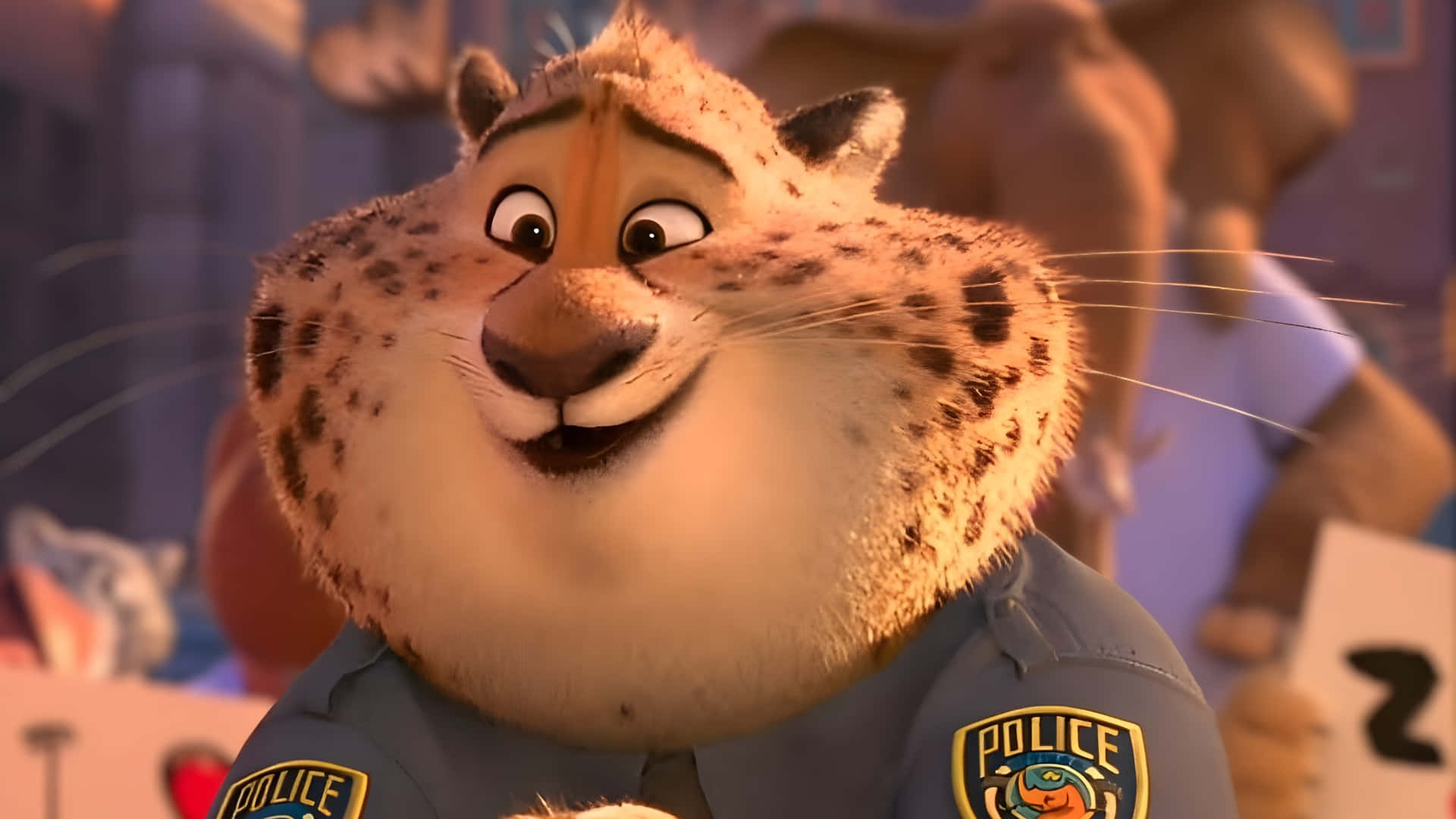 Clawhauser Sonriendo Fondo de pantalla