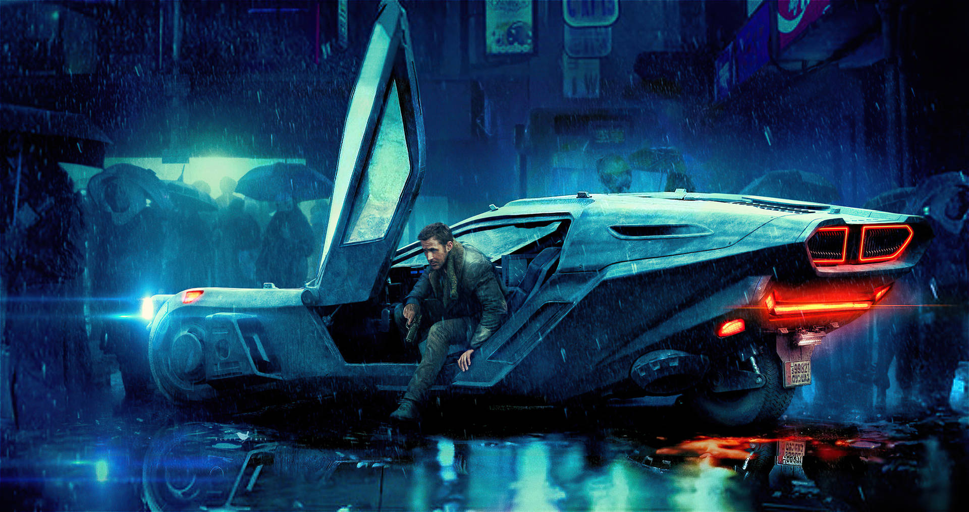 Officer K Spinner Blade Runner 2049 4k Background