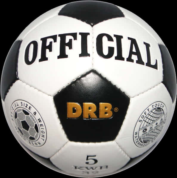 Official D R B Soccer Ball PNG
