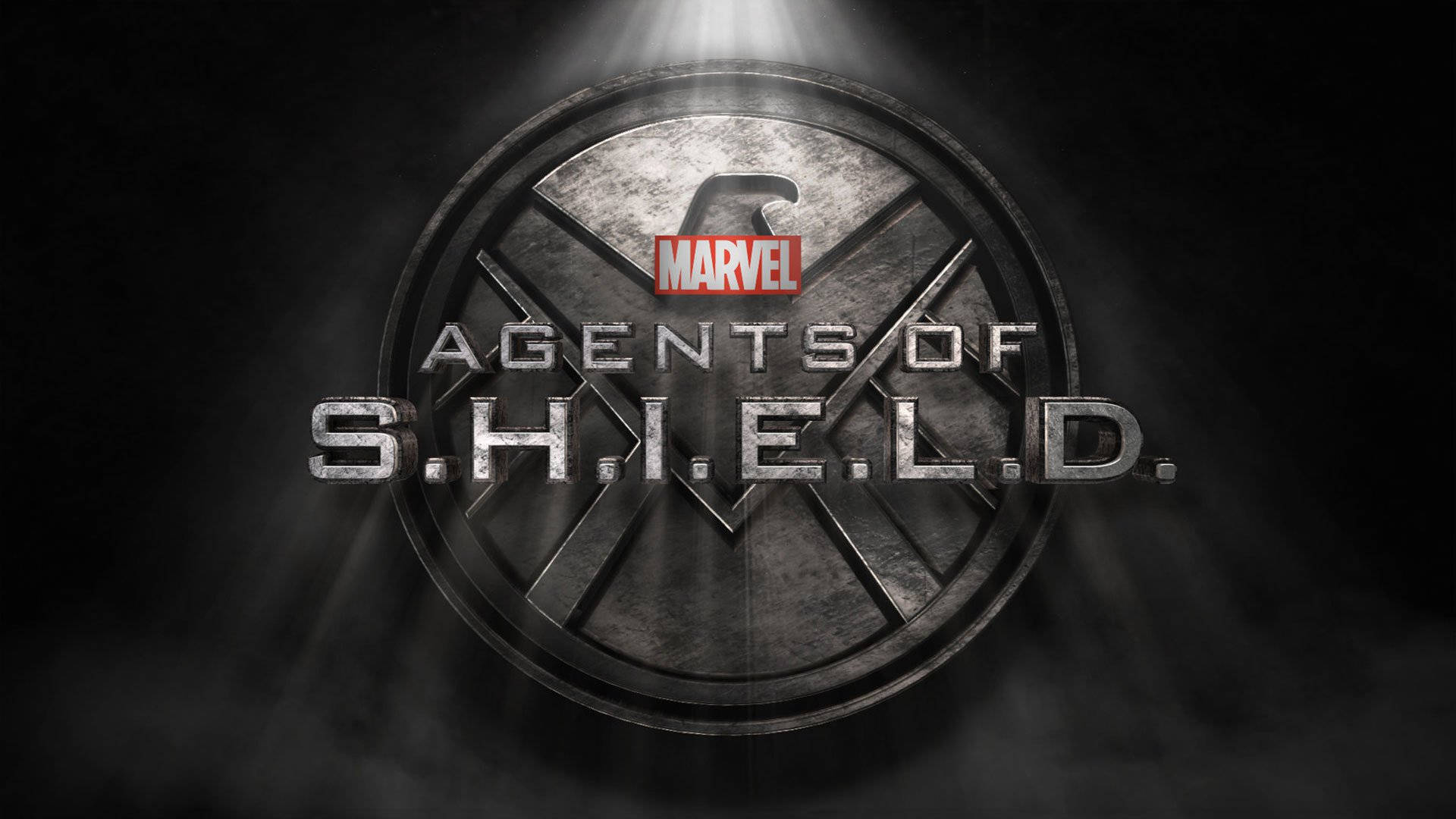 Officielt Marvel Agents Of Shield Logo Grafisk Kunst Tapet Wallpaper