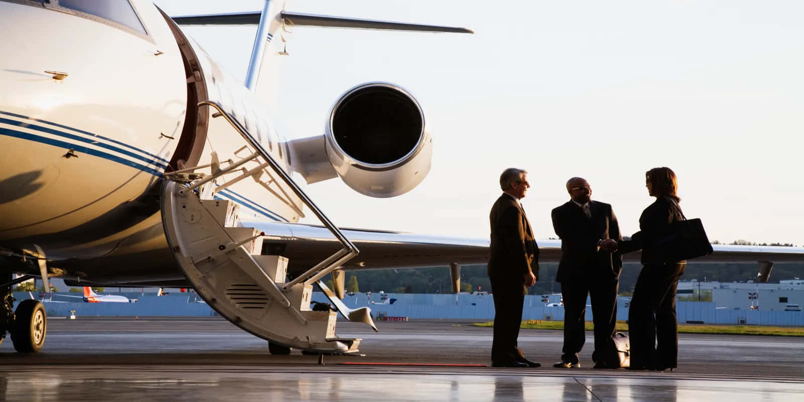 Officials In Private Jet Wallpaper