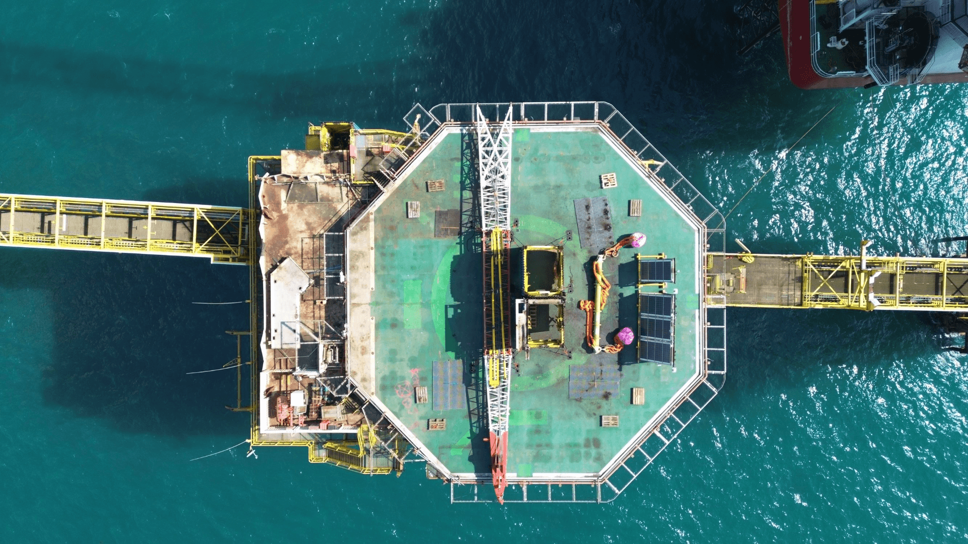 Offshore Platform Aerial View Wallpaper