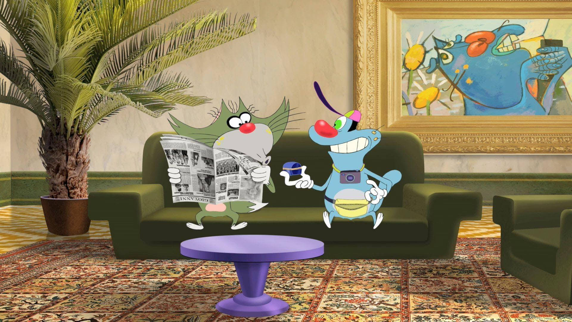 Oggy And The Cockroaches Vacation Wallpaper
