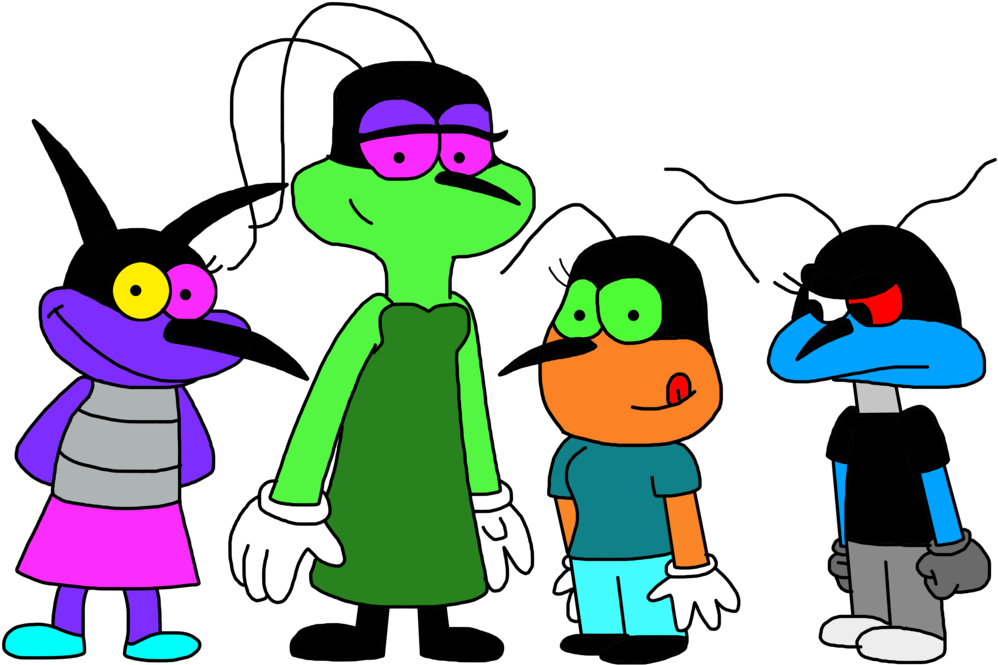 Oggy_and_the_ Cockroaches_ Characters PNG