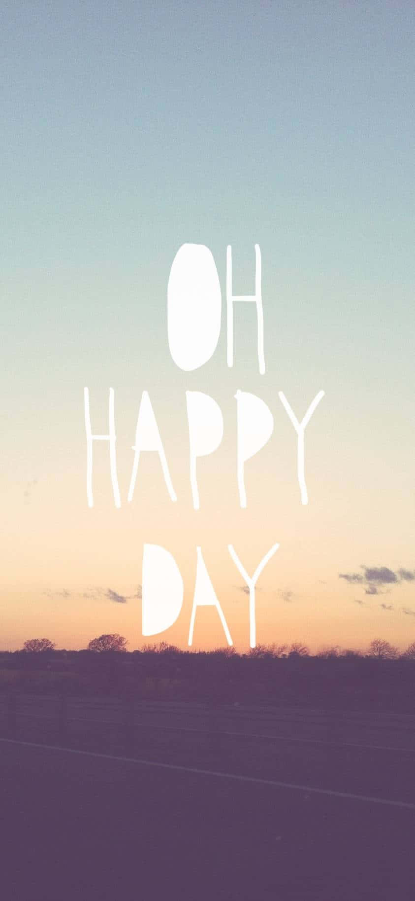 Oh Happy Day Sunset Silhouette Wallpaper