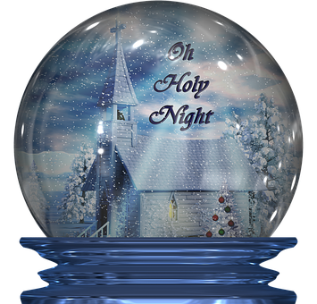 Oh Holy Night Snow Globe PNG