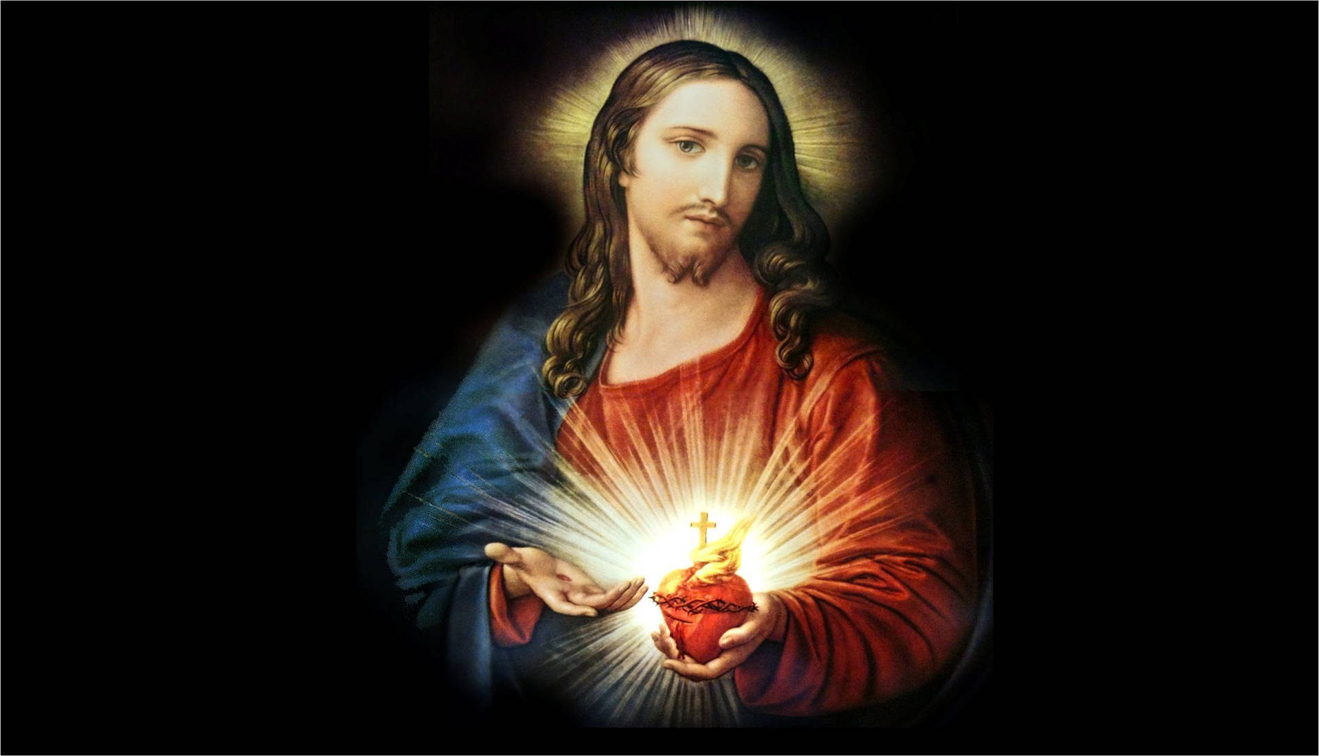 "Oh Sacred Heart of Jesus, Let Us Not Fear But Rejoice" Wallpaper