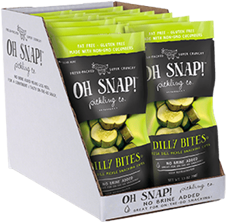 Oh Snap Dilly Bites Pickle Packs PNG