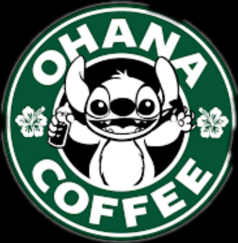 Ohana Coffee Parody Logo PNG