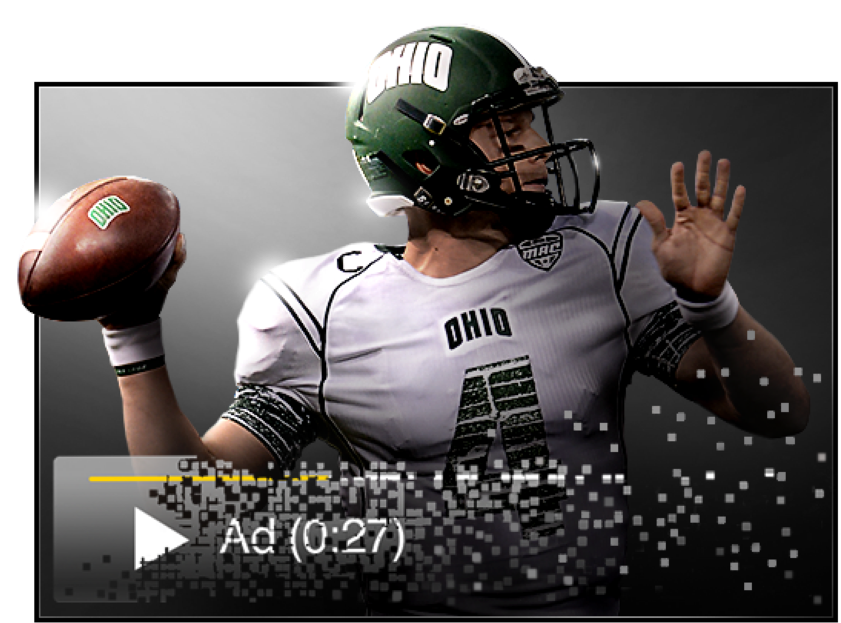 Ohio Football Quarterback Preparing Pass PNG