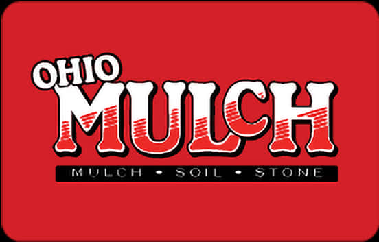 Ohio Mulch Logo Red Background PNG