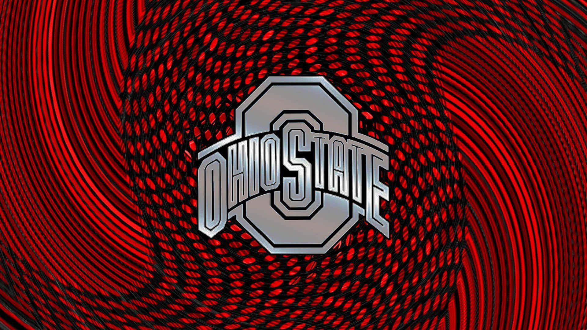 Ohio State Logo On A Red Background Wallpaper