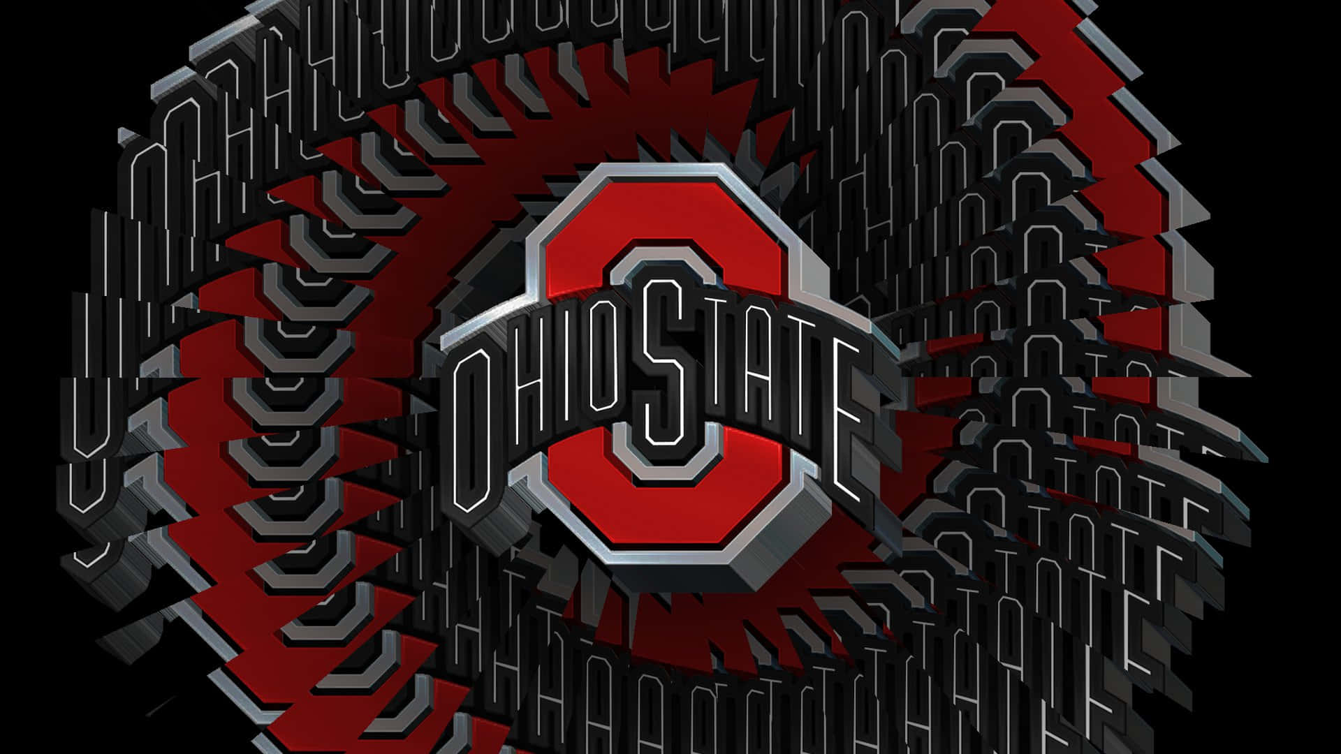 Diseñográfico Distorsionado Del Logotipo De Ohio State Football. Fondo de pantalla