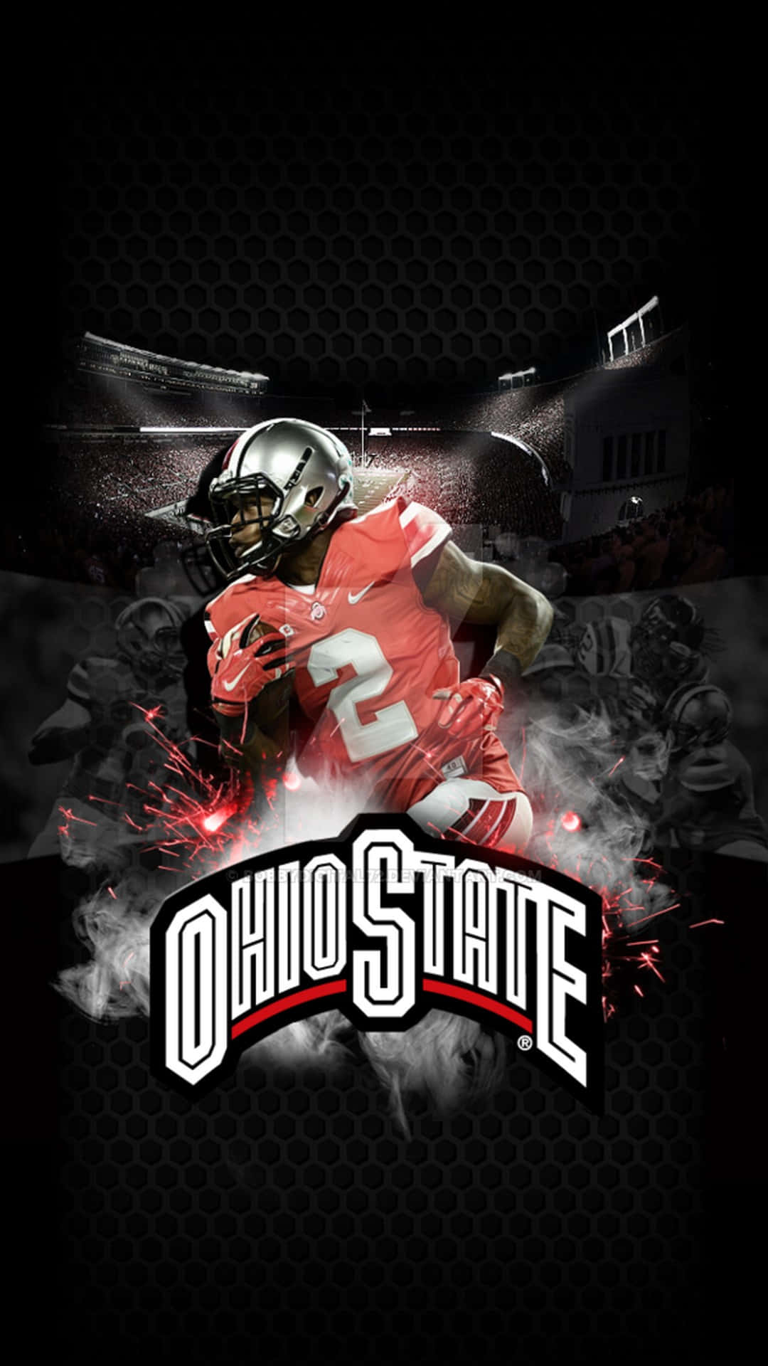 Ohio State Football IPhone Player 2 Tapet: Wallpaper