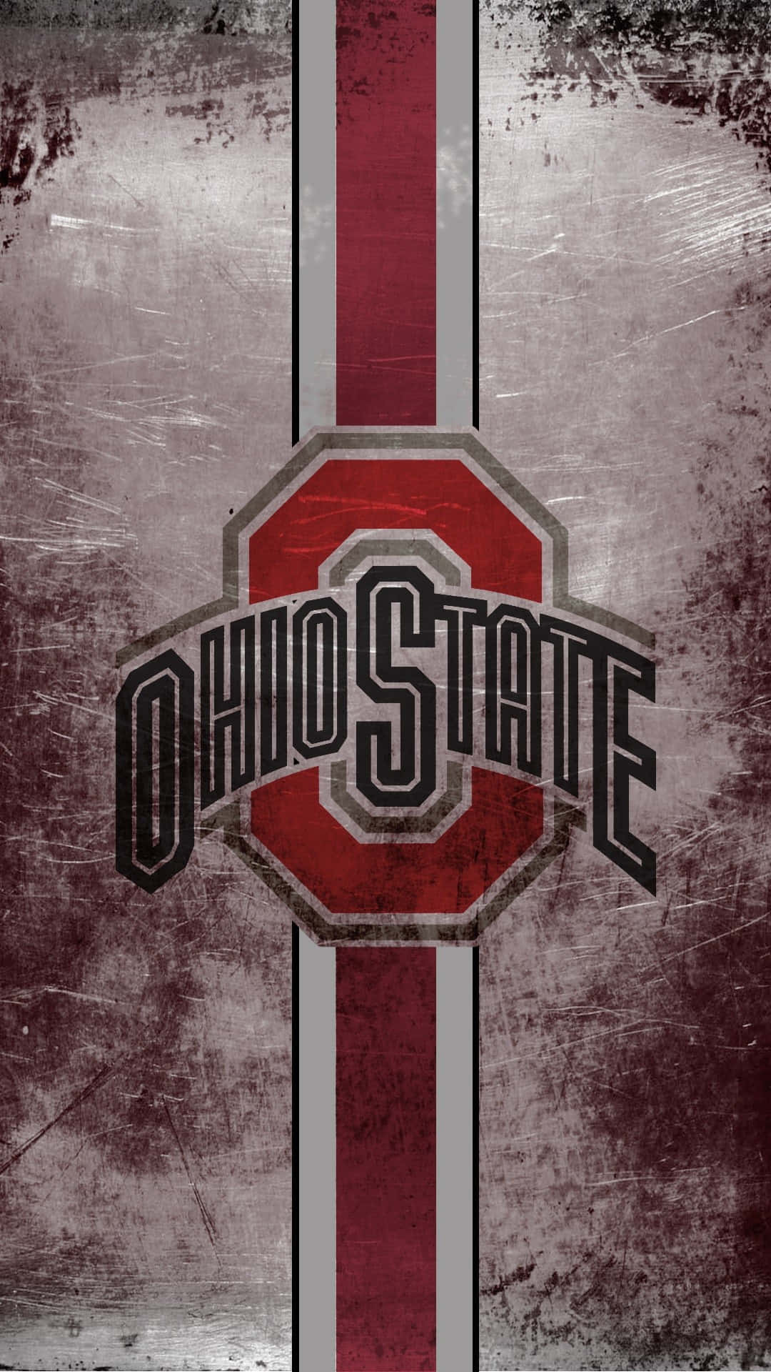 Ohiostate Football Iphone Zerkratzte Metalltextur Wallpaper