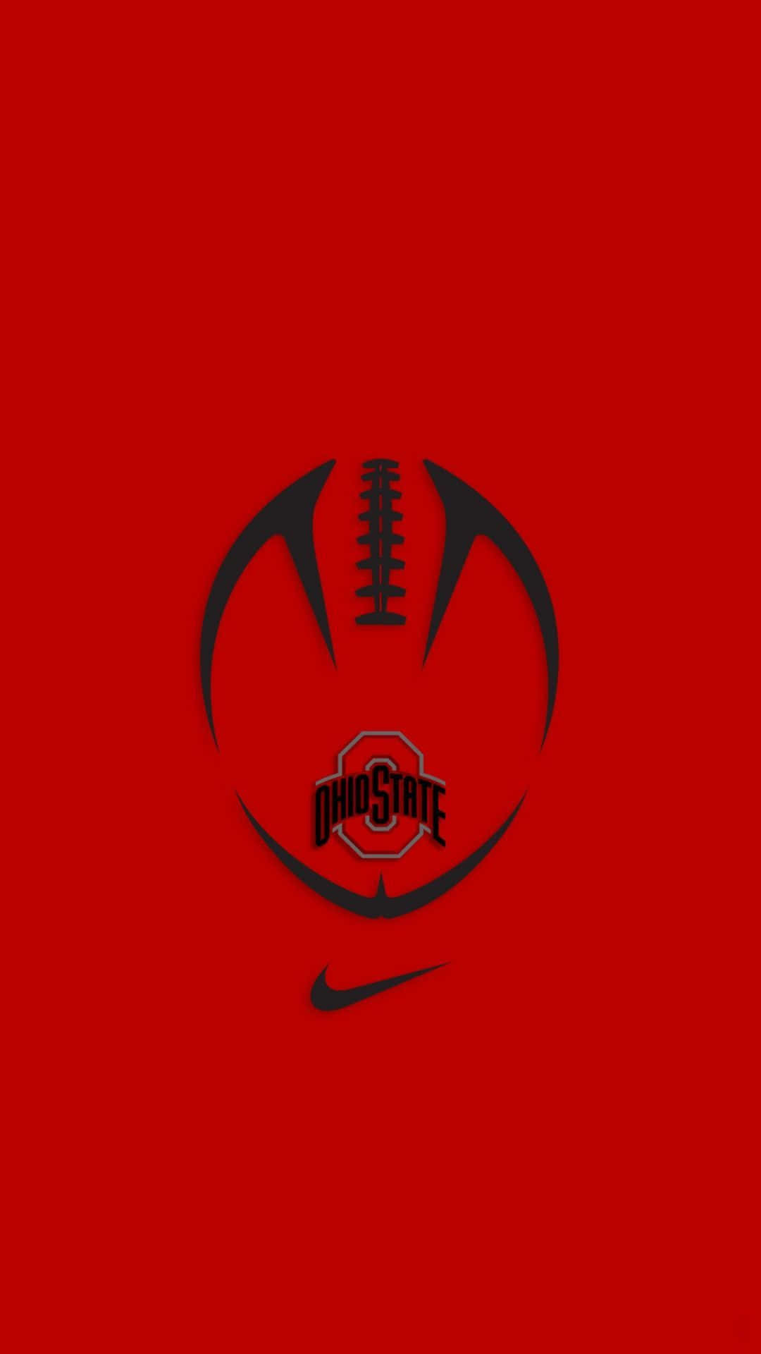 A Red Nike Football Logo On A Red Background Wallpaper