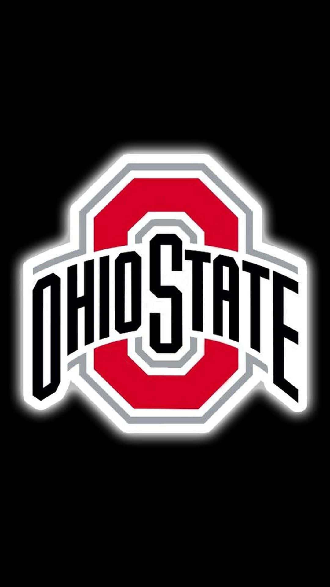 Logotipode Ohio State En Rojo Con Fondo Negro. Fondo de pantalla