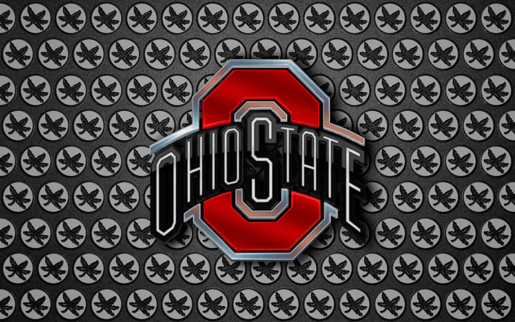 Ohiostate-logotyp Med Metallisk Glans. Wallpaper