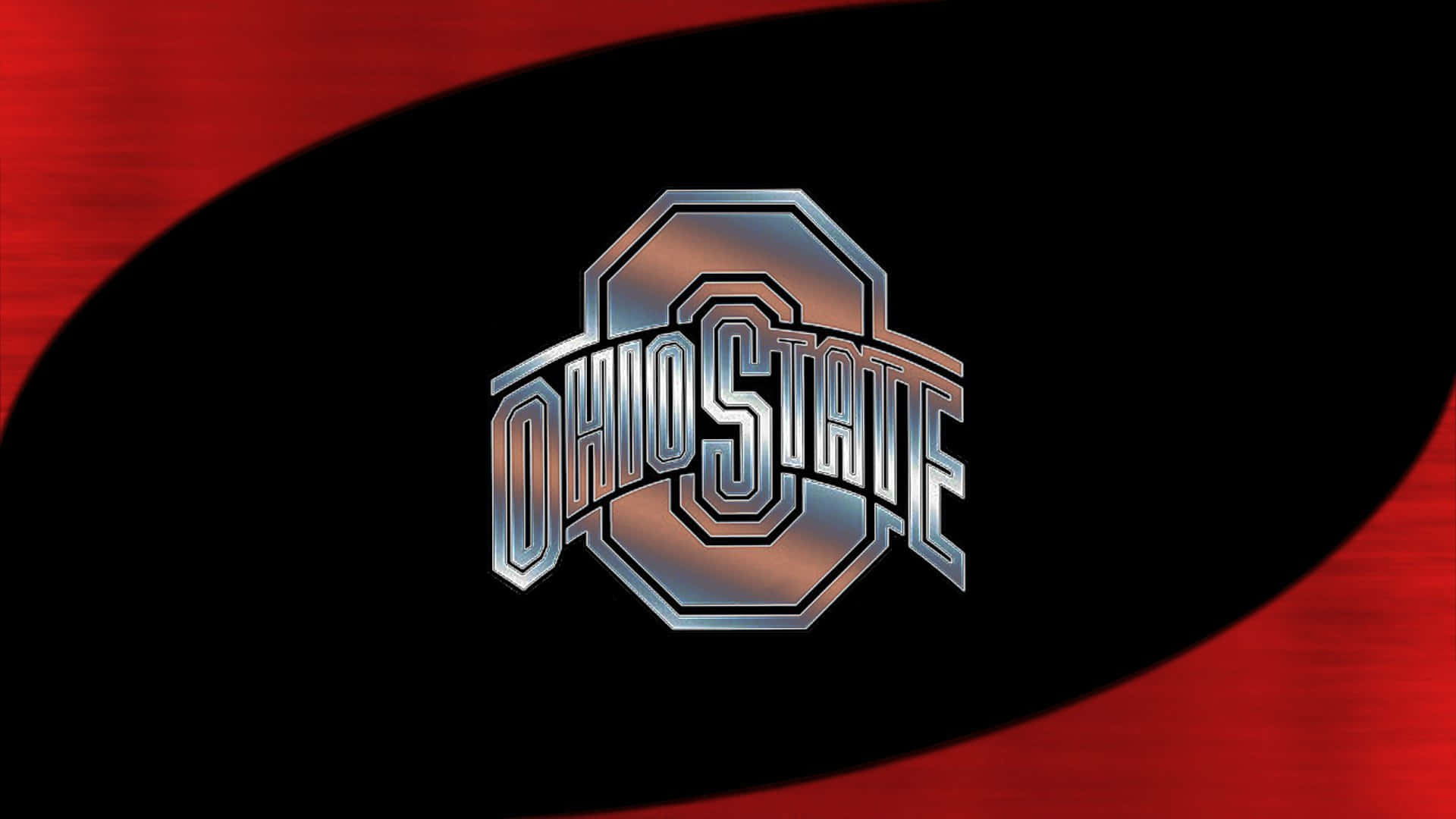 Ohiostate-logotyp Med Röda Hörn. Wallpaper