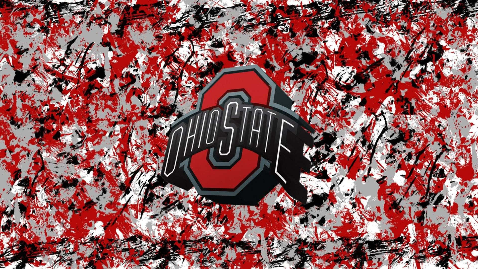 Ohiostate-logotypen Med Målarsprutningar Wallpaper