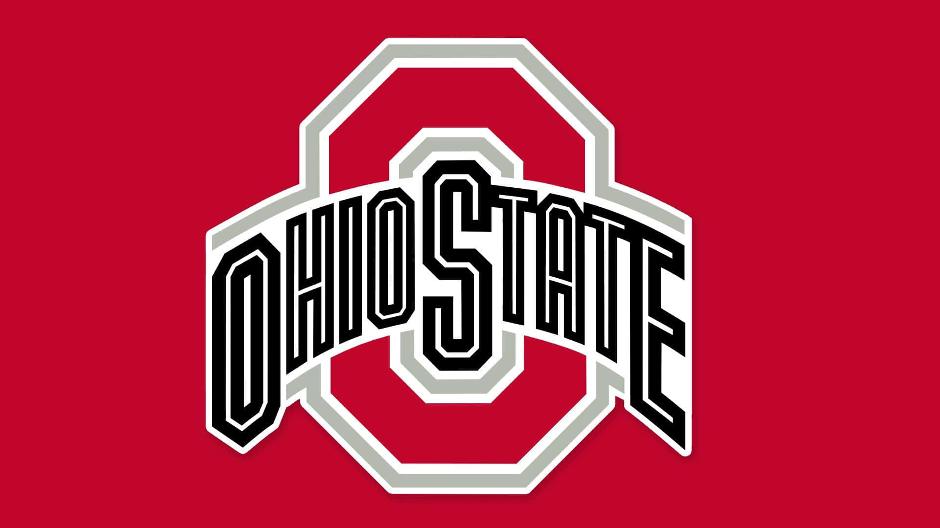 Hvid og grå Ohio State Logo Wallpaper Wallpaper