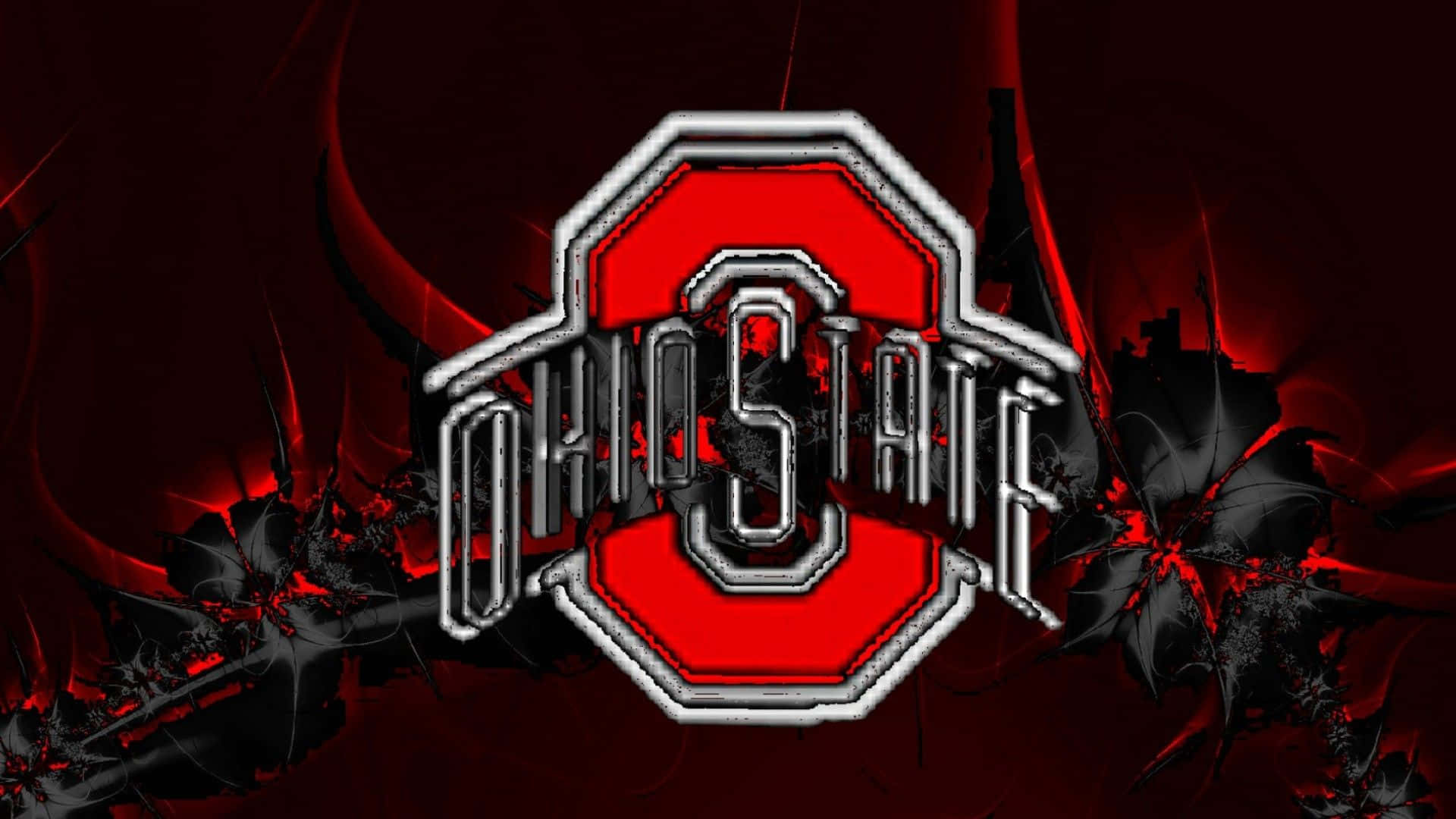 Logotipode Ohio State Vermelho E Preto. Papel de Parede