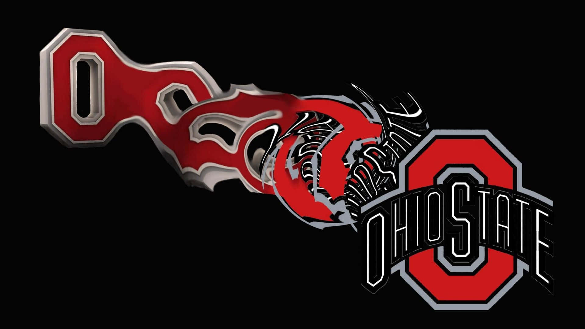 Deformed And Stretched Ohio State Logo Wallpaper